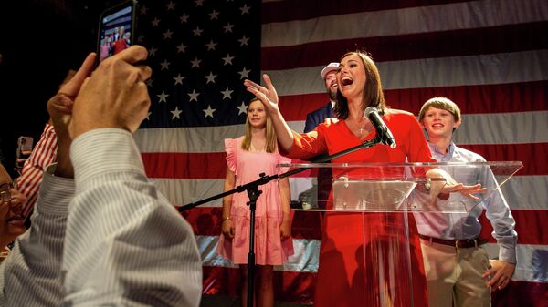 Republican U.S. Senate candidate Katie Britt speaks to supporters after securing the nomination during a runoff against Mo Brooks on Tuesday, June 21, 2022, in Montgomery, Ala.  - Sputnik International