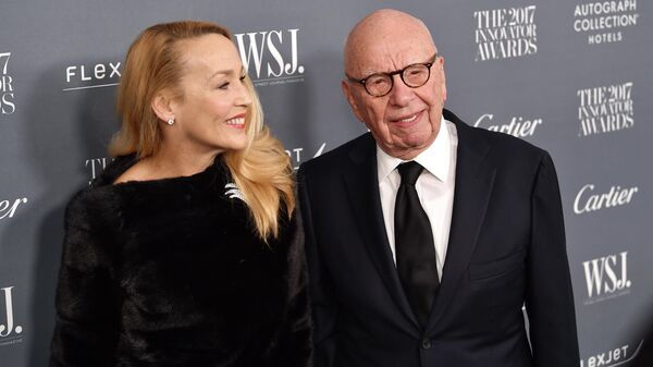 Fox News chairman and CEO Rupert Murdoch and wife Jerry Hall attend the WSJ. Magazine 2017 Innovator Awards at The Museum of Modern Art on Wednesday, Nov. 1, 2017, in New York - Sputnik International
