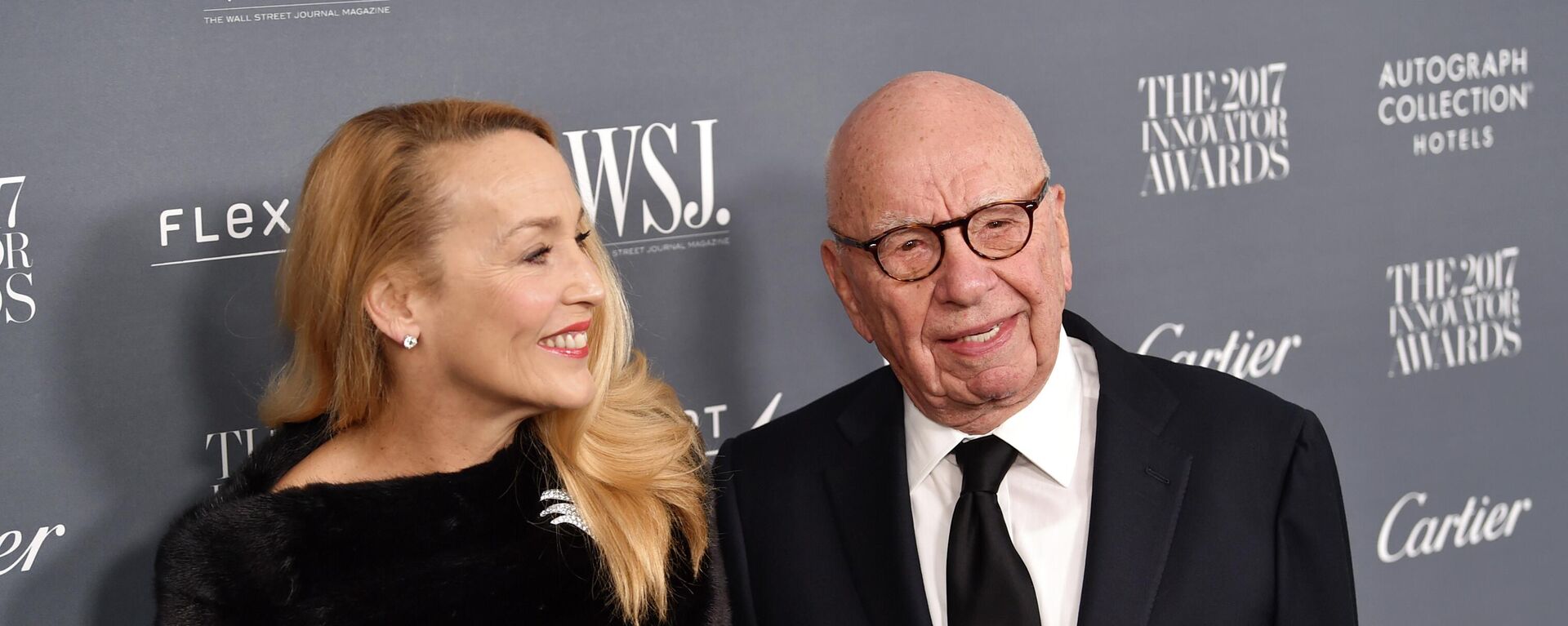 Fox News chairman and CEO Rupert Murdoch and wife Jerry Hall attend the WSJ. Magazine 2017 Innovator Awards at The Museum of Modern Art on Wednesday, Nov. 1, 2017, in New York - Sputnik International, 1920, 23.06.2022