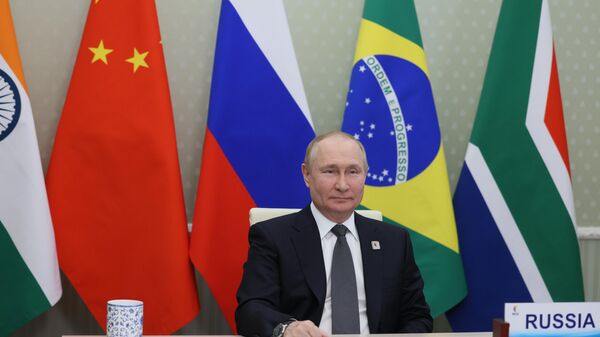 Russian President Vladimir Putin during the XIV BRICS summit - Sputnik International