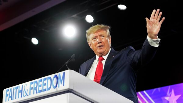 Former President Donald Trump speaks at the Road to Majority conference Friday, June 17, 2022, in Nashville, Tenn. - Sputnik International