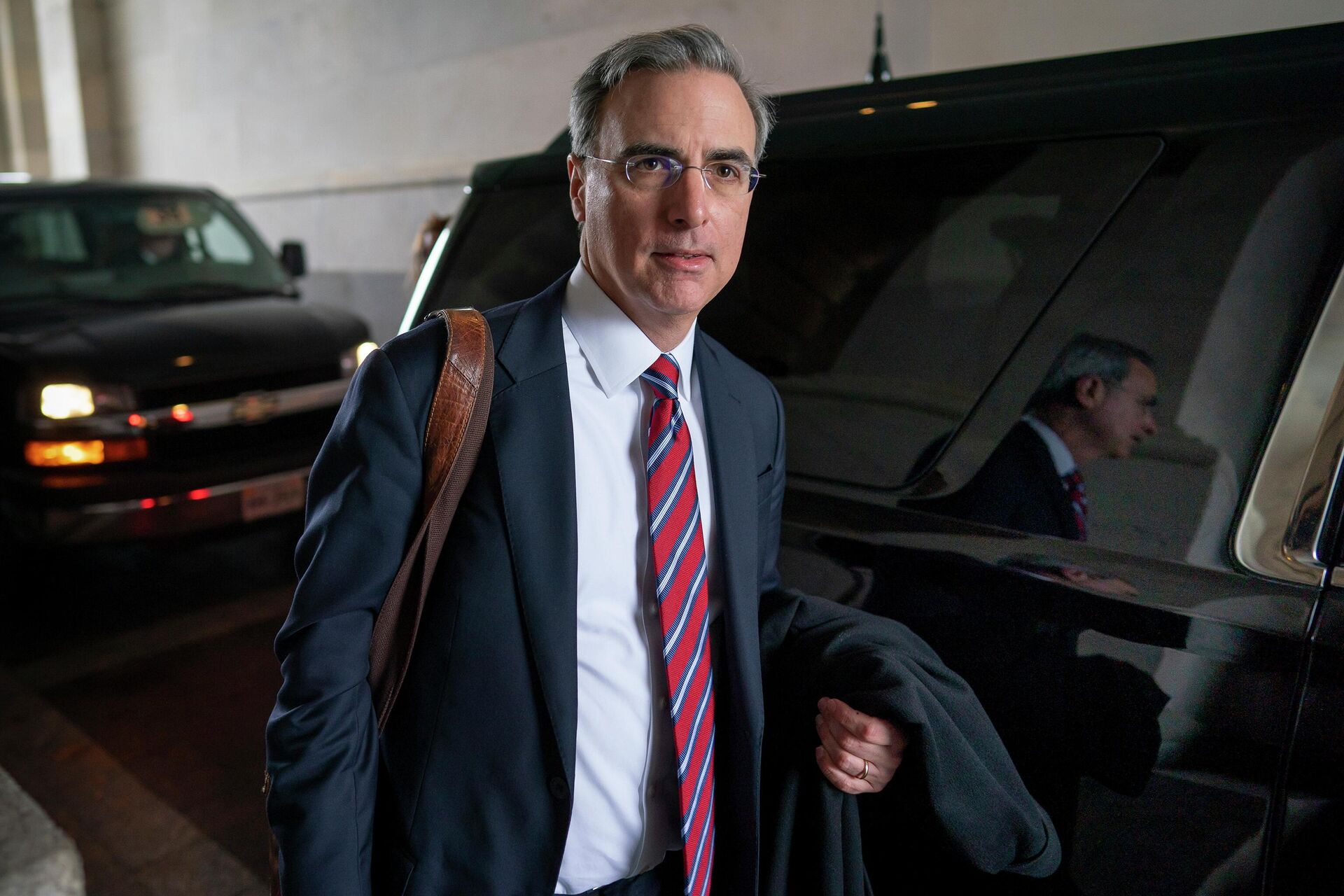 FILE - White House counsel Pat Cipollone departs the U.S. Capitol following defense arguments in the impeachment trial of President Donald Trump on charges of abuse of power and obstruction of Congress, in Washington, Saturday, Jan. 25, 2020 - Sputnik International, 1920, 30.06.2022