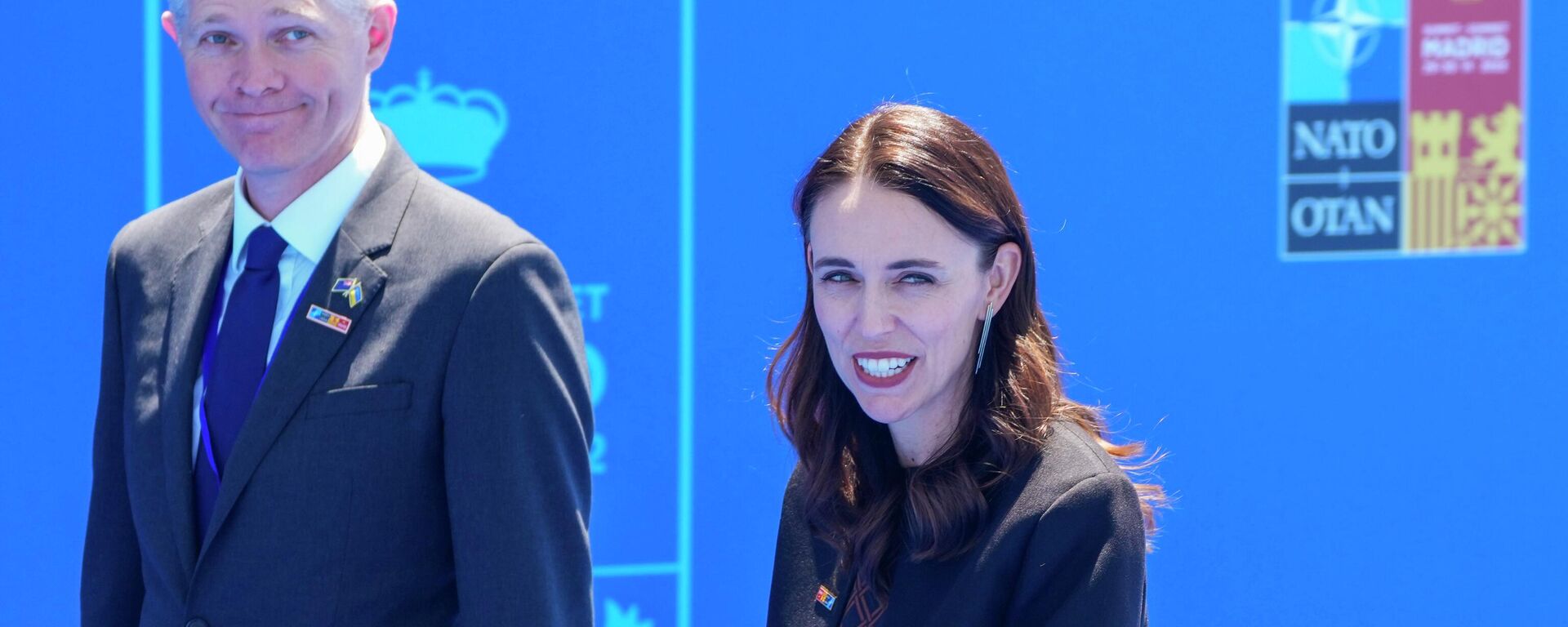 New Zealand's Prime Minister Jacinda Ardern arrives for the NATO summit in Madrid, Spain, on Wednesday, June 29, 2022. North Atlantic Treaty Organization heads of state will meet for a NATO summit in Madrid from Tuesday through Thursday. - Sputnik International, 1920, 30.06.2022