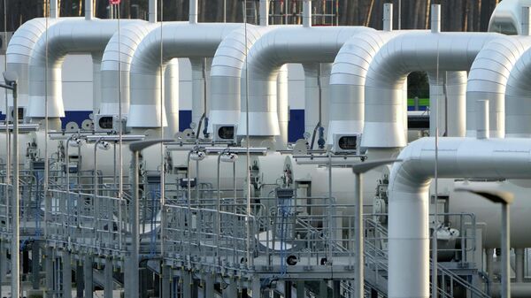 FILE - Pipes at the landfall facilities of the 'Nord Stream 2' gas pipline are pictured in Lubmin, northern Germany, Tuesday, Feb. 15, 2022 - Sputnik International