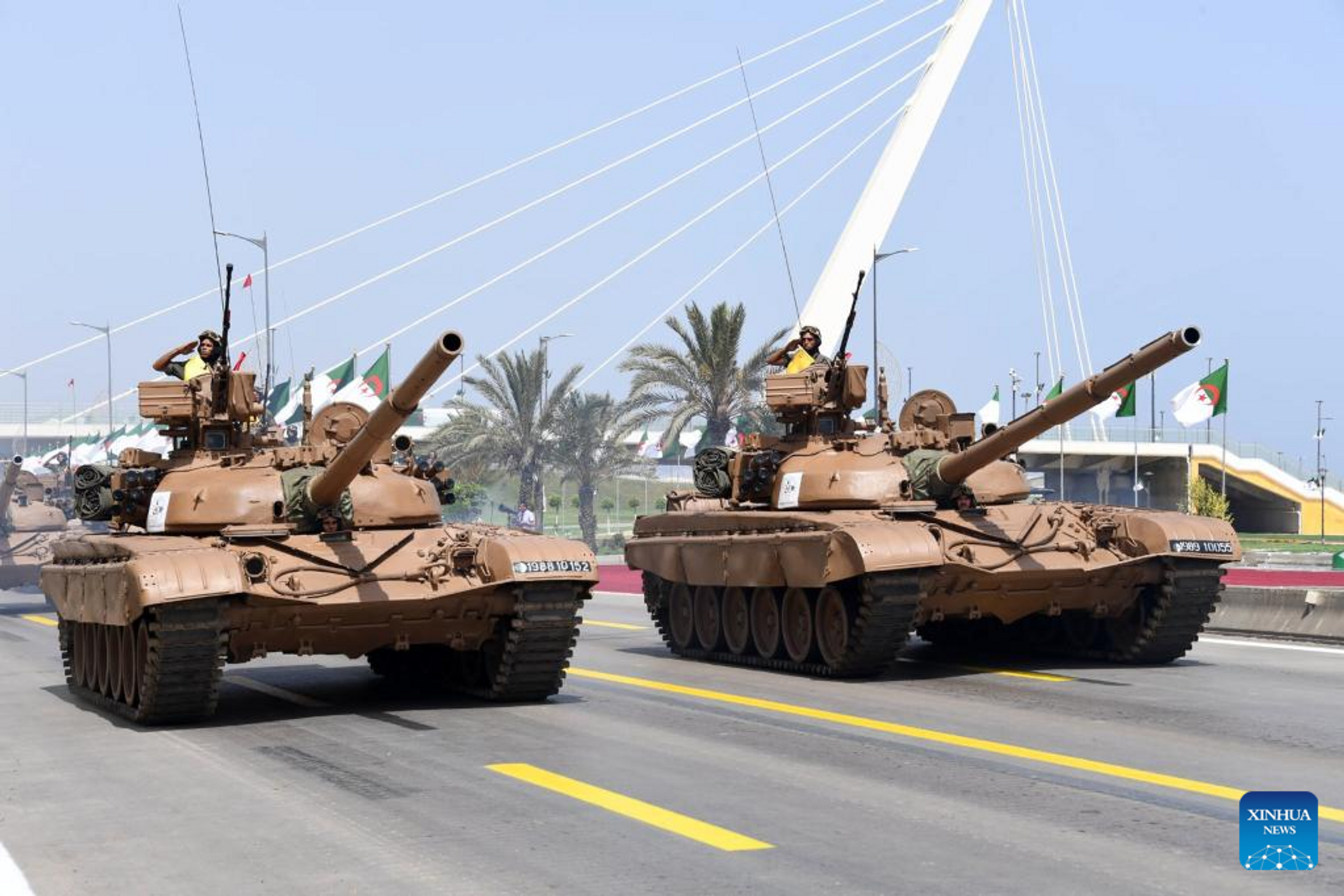 Armored vehicles are driven during a military parade to celebrate the 60th anniversary of Algeria's independence in Algiers, capital of Algeria, on July 5, 2022. Algeria on Tuesday held a grand military parade to celebrate the 60th anniversary of its independence from French colonialism, with the attendance of senior local and foreign officials. - Sputnik International, 1920, 10.10.2022