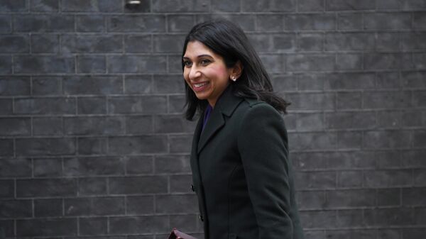 British lawmaker Suella Braverman, the Attorney General arrives for a Cabinet meeting at 10 Downing Street, in London, Friday, Feb. 14, 2020 - Sputnik International