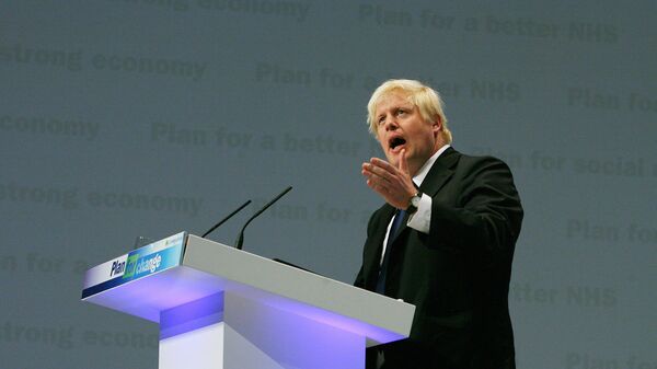 Conservative Party member and mayor of London, Boris Johnson speaks during the Conservative Party Conference in Birmingham on September 28, 2008 - Sputnik International