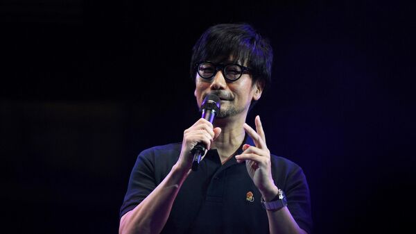 Japanese video game designer, writer, director and producer Hideo Kojima speaks on stage to present his new video game Death Stranding during the Tokyo Game Show in Makuhari, Chiba Prefecture on September 12, 2019. - Sputnik International