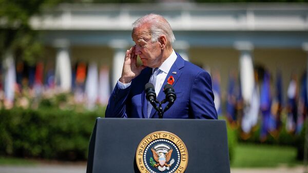 WASHINGTON, DC - JULY 11: U.S. President Joe Biden prepares to delivers remarks at an event to celebrate the Bipartisan Safer Communities Act on the South Lawn of the White House on July 11, 2022 in Washington, DC.  - Sputnik International