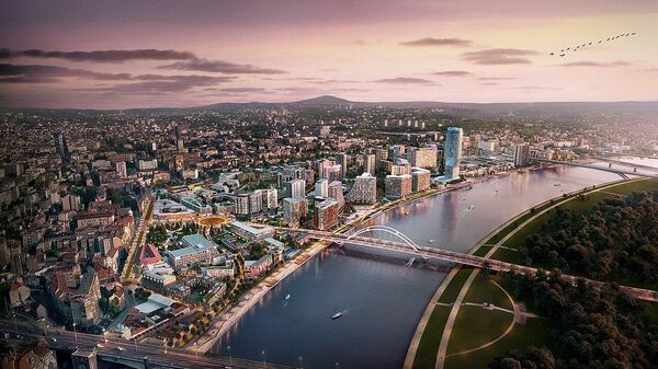 Belgrade Waterfront masterplan, aerial view - Sputnik International