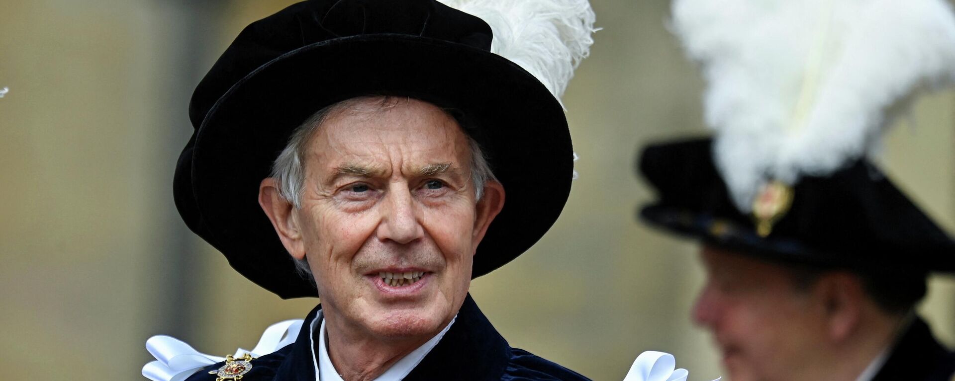 Former British Prime Minister Tony Blair attends the Order of the Garter service at Windsor Castle - Sputnik International, 1920, 19.07.2022