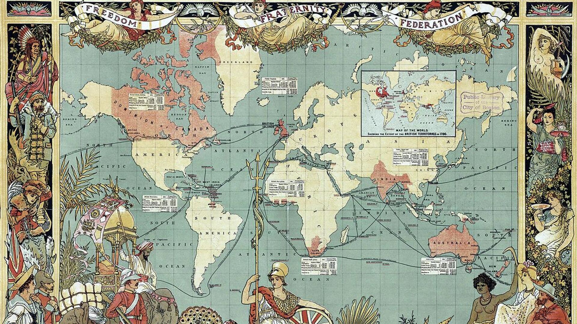 Imperial Federation, Map of the World Showing the Extent of the British Empire in 1886 (levelled) - Sputnik International, 1920, 20.07.2022