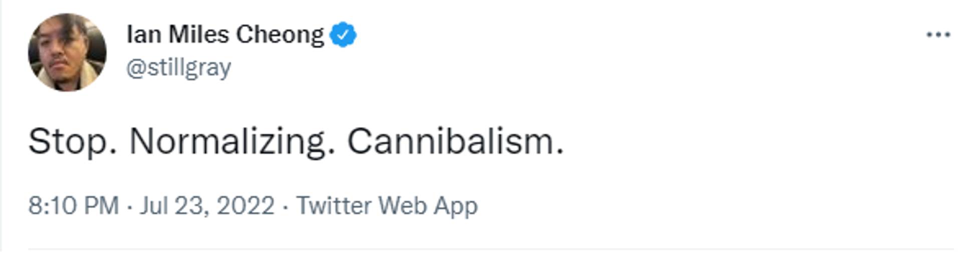 A screenshot of a comment addressing a piece about cannibalism, published by the New York Times. - Sputnik International, 1920, 24.07.2022