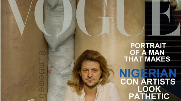 Photoshopped image of Zelensky Vogue photo shoot. - Sputnik International