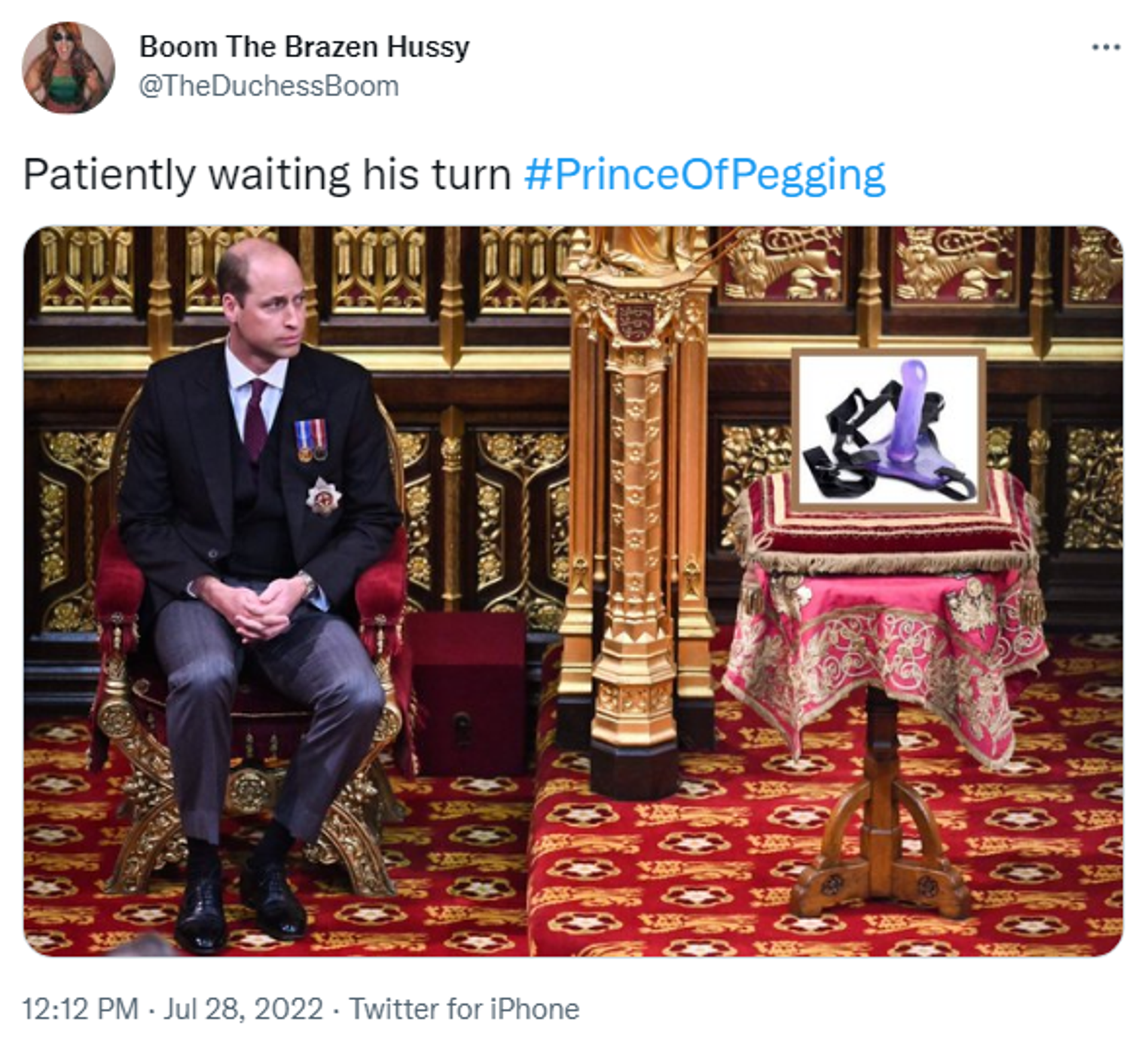 Tweet ridiculing Prince William over the #PrinceOfPegging hashtag - Sputnik International, 1920, 28.07.2022