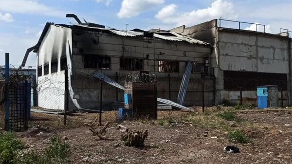 Detention facility in Elenovka, DPR, in the aftermath of Ukrainian airstrike, July 29 2022 - Sputnik International