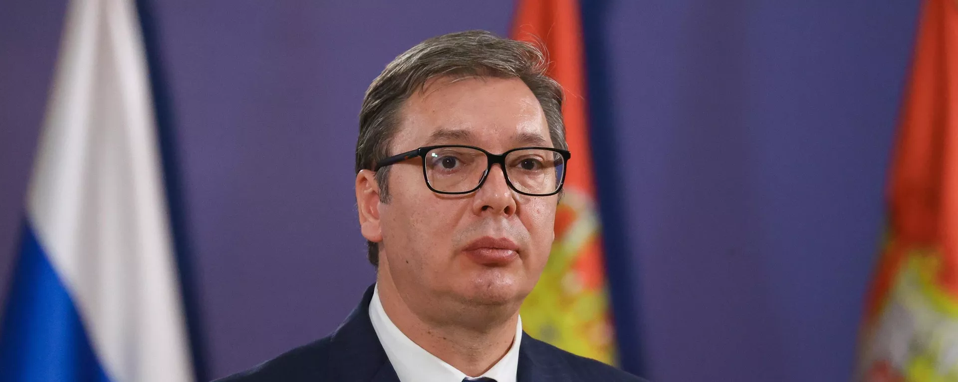 Serbian President Aleksandar Vucic at a press conference following a meeting in Belgrade with Russian Foreign Minister Sergei Lavrov. - Sputnik International, 1920, 24.12.2023