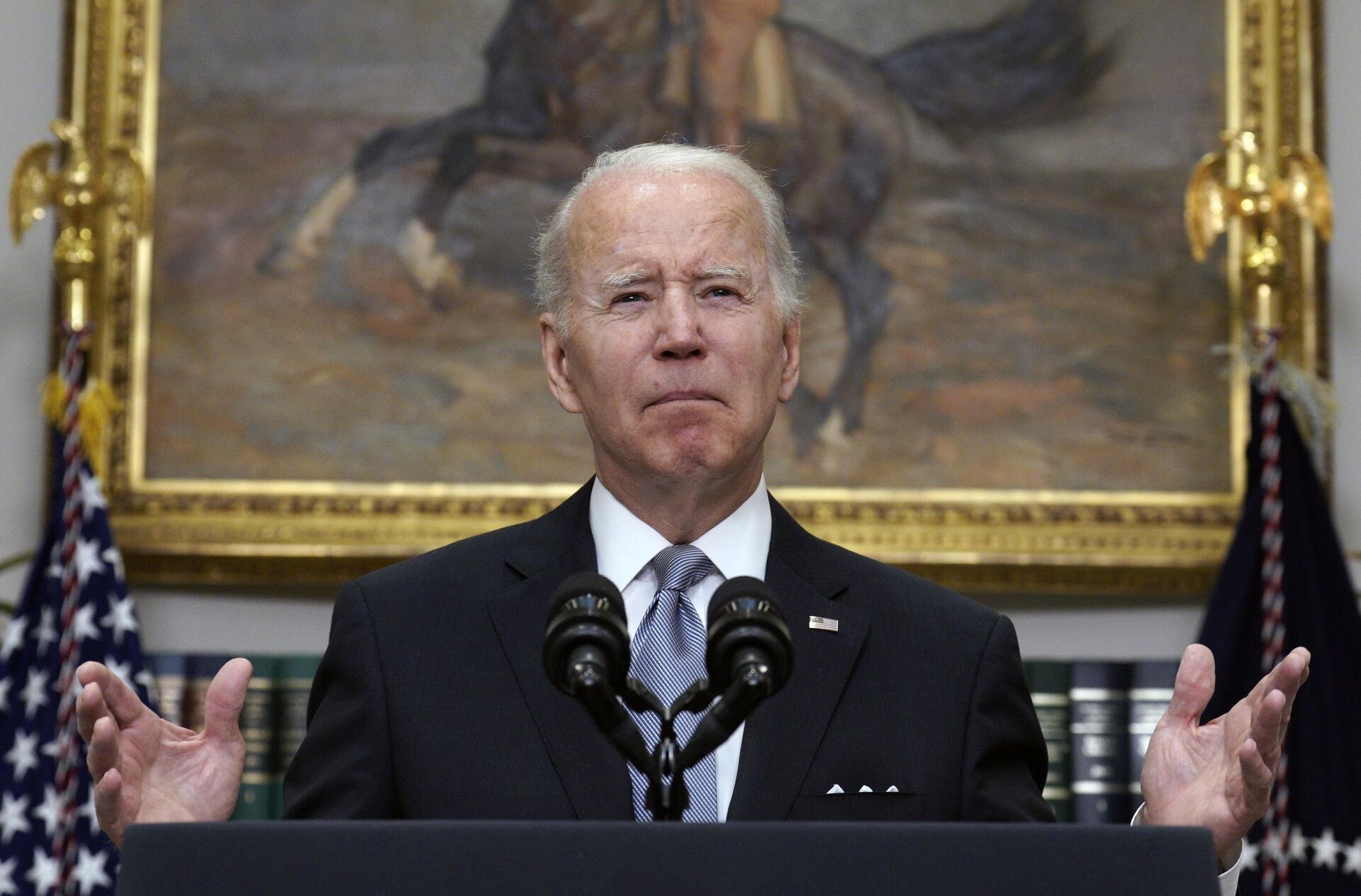 US President Joe Biden delivers a statement at the White House, March 21, 2022 - Sputnik International, 1920, 25.08.2022