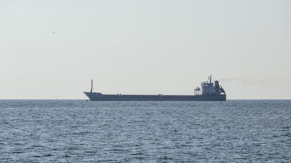 Turkish-flagged bulk carrier Polarnet vessel, carrying tons of corns, leaves the Ukrainian port of Chernomorsk, before heading to Teesport in the United Kingdom, on August 5, 2022 - Sputnik International