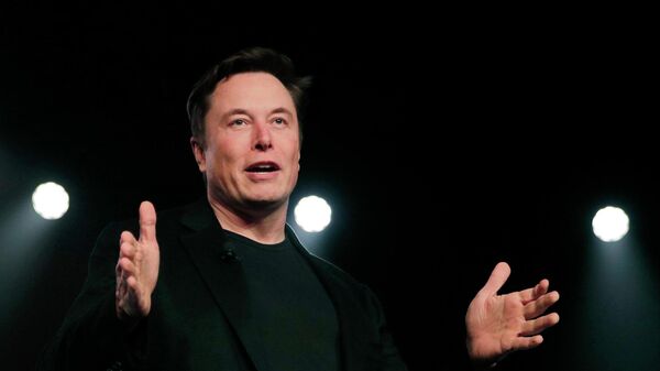 Tesla CEO Elon Musk speaks before unveiling the Model Y at Tesla's design studio in Hawthorne, Calif., March 14, 2019. - Sputnik International