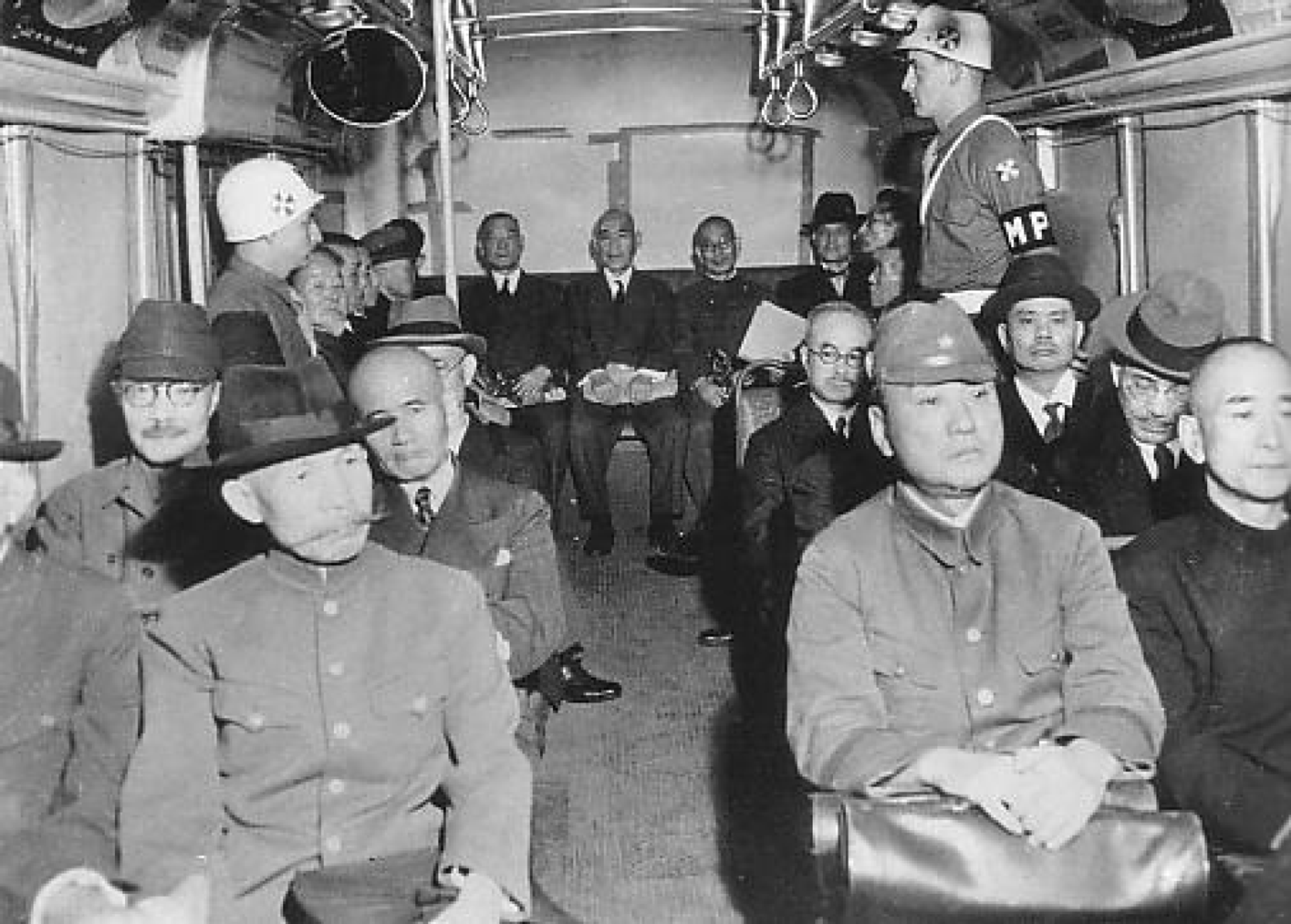 The 14 Class-A war criminals in a bus during the International Military Tribunal for the Far East (IMTFE), also known as the Tokyo Trials, 1946. Those in this category were accused of “planning, preparation, initiation, or waging of wars of aggression,” or conspiracy to those ends, and included some of Japan’s top military and civilian leadership during the war. - Sputnik International, 1920, 15.08.2022