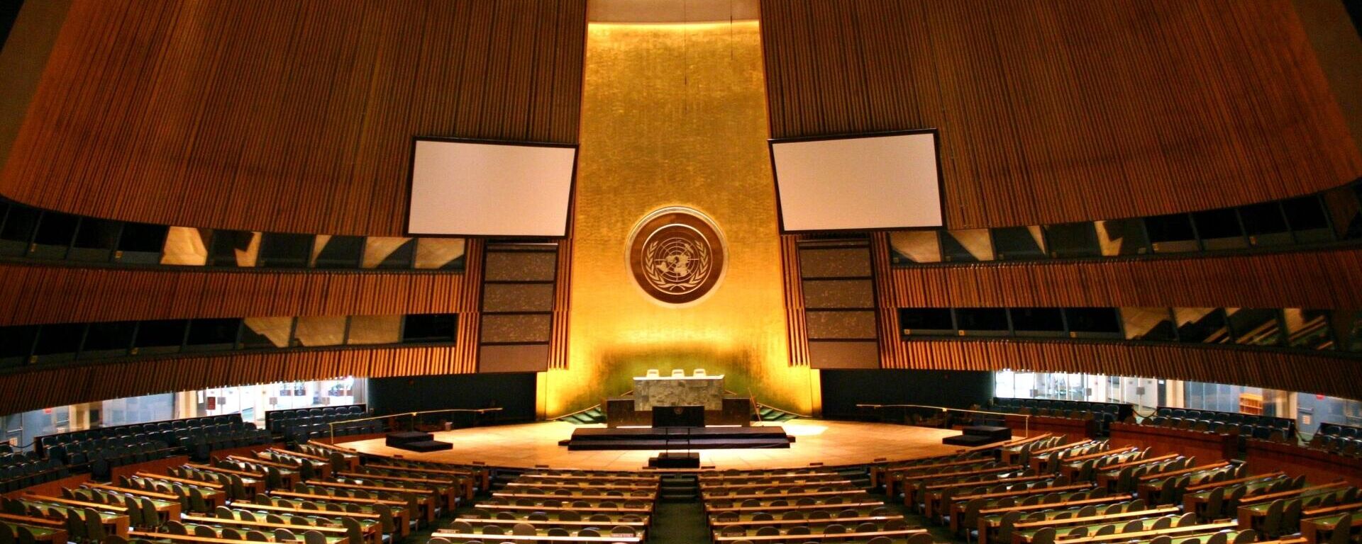 United Nations General Assembly hall in New York City. - Sputnik International, 1920, 19.09.2022