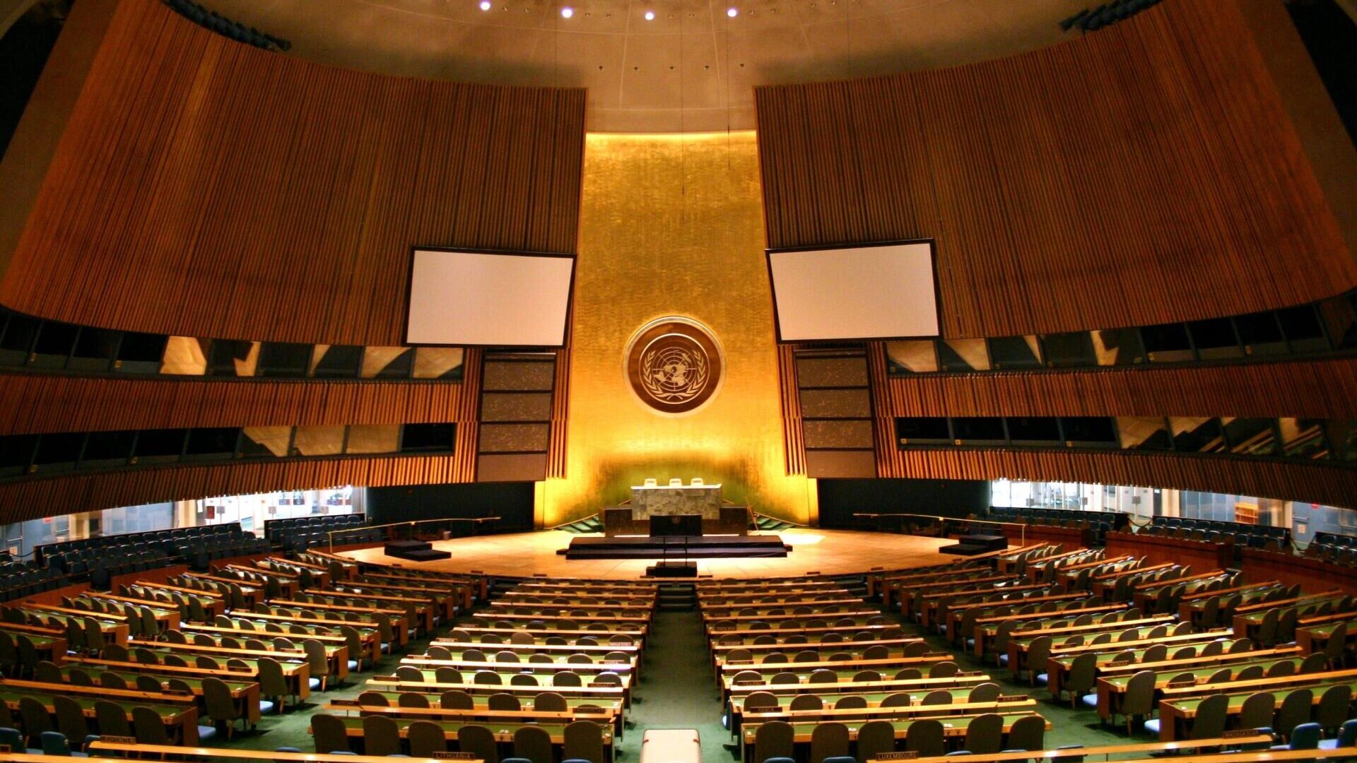 United Nations General Assembly hall in New York City. - Sputnik International, 1920, 17.08.2022