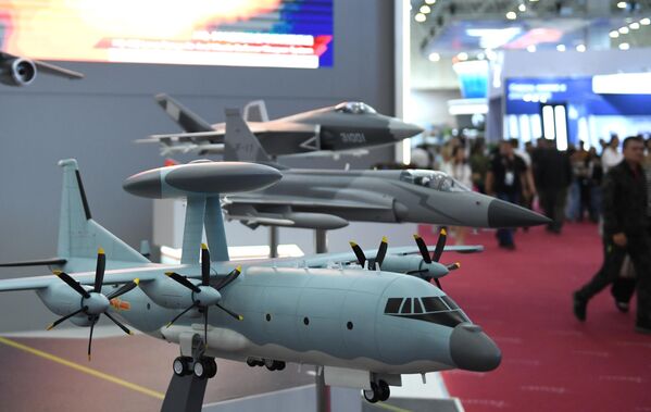 The stand of the Chinese Defense Ministry at the international military-technical forum Army-2022 at the Patriot Convention and Exhibition Center. - Sputnik International