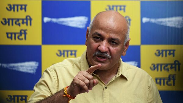 Delhi Deputy Chief Minister Manish Sisodia speaks during a press conference in New Delhi on August 20, 2022, after the Central Bureau of Investigation (CBI) had raided his home in relation to alleged irregularities with the implementation of the Excise Policy 2021-22. - Sputnik International