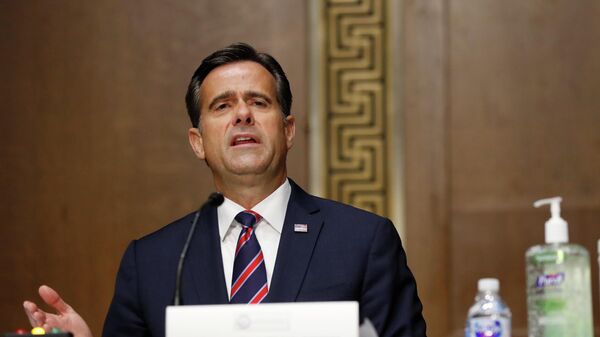 Rep. John Ratcliffe, R-Texas, testifies before a Senate Intelligence Committee nomination hearing on Capitol Hill in Washington, Tuesday, May. 5, 2020. The panel is considering Ratcliffe's nomination for director of national intelligence. (AP Photo/Andrew Harnik, Pool) - Sputnik International