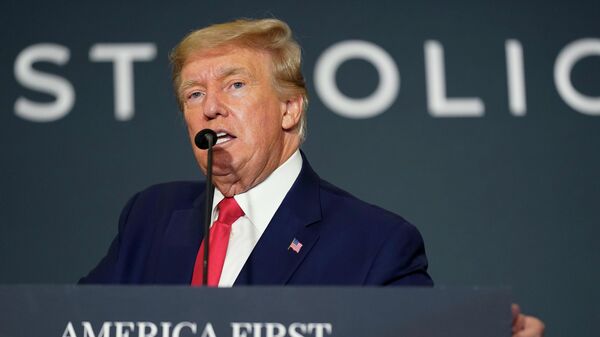 Former President Donald Trump speaks at an America First Policy Institute agenda summit at the Marriott Marquis in Washington, July 26, 2022.  - Sputnik International