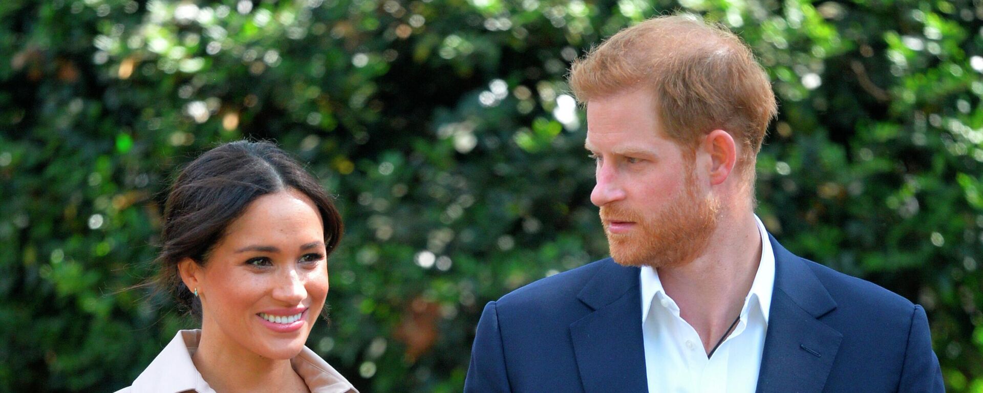 FILE - In this Oct. 2, 2019, file photo, Britain's Prince Harry and Meghan Markle appear at the Creative Industries and Business Reception at the British High Commissioner's residence in Johannesburg.  - Sputnik International, 1920, 02.12.2022