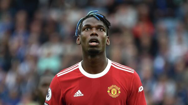 Manchester United's Paul Pogba looks up during the English Premier League soccer match between Leicester City and Manchester United at King Power stadium in Leicester, England, Saturday, Oct. 16, 2021. - Sputnik International