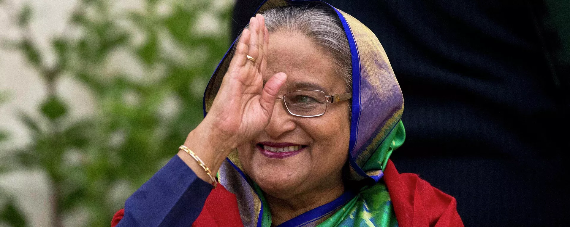 Bangladeshi Prime Minister Sheikh Hasina greets the gathering during an interaction with journalists after official election results gave her a third straight term, in Dhaka, Bangladesh, Dec. 31, 2018. Bangladeshi Prime Minister Sheikh Hasina greets the gathering during an interaction with journalists after official election results gave her a third straight term, in Dhaka, Bangladesh, Dec. 31, 2018. - Sputnik International, 1920, 11.08.2024