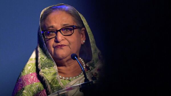 Bangladesh's Prime Minister Sheikh Hasina gives a speech during the 75th anniversary celebrations of The United Nations Educational, Scientific and Cultural Organization (UNESCO) at UNESCO headquarters in Paris on November 12, 2021.  - Sputnik International