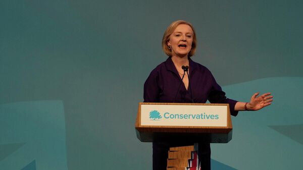 British lawmaker Liz Truss speaks after winning the Conservative Party leadership contest at the Queen Elizabeth II Centre in London, Monday, Sept. 5, 2022 - Sputnik International