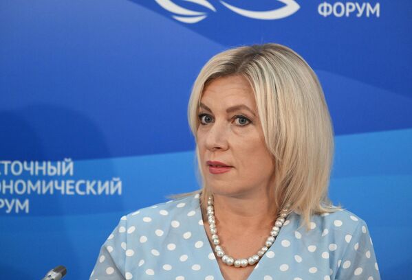 Russian Foreign Ministry spokeswoman Maria Zakharova at the panel discussion The Multiplicity of Truth: How to Win the Information War? at the Eastern Economic Forum (EEF) in Vladivostok. - Sputnik International
