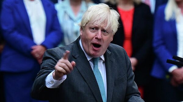 Boris Johnson delivers his final speech outside 10 Downing Street - Sputnik International