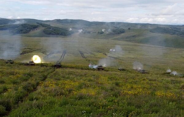 Military equipment at the strategic command and staff at the 'Vostok 2022' military maneuvers at the Sergeevsky training ground - Sputnik International