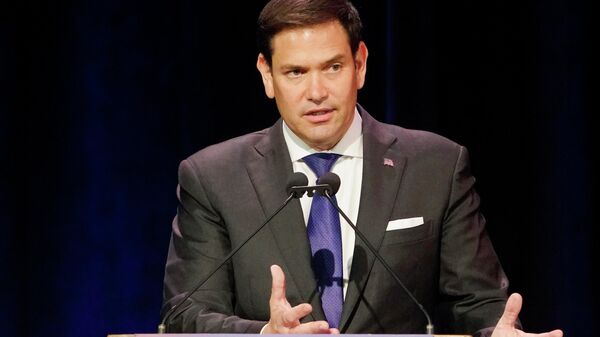 Sen. Marco Rubio, R-Fla., speaks at the Forum Club of the Palm Beaches, Wednesday, Aug. 25, 2021, in West Palm Beach, Fla. Rubio spoke about the situation in Afghanistan, the COVID-19 pandemic and China-US trade. - Sputnik International