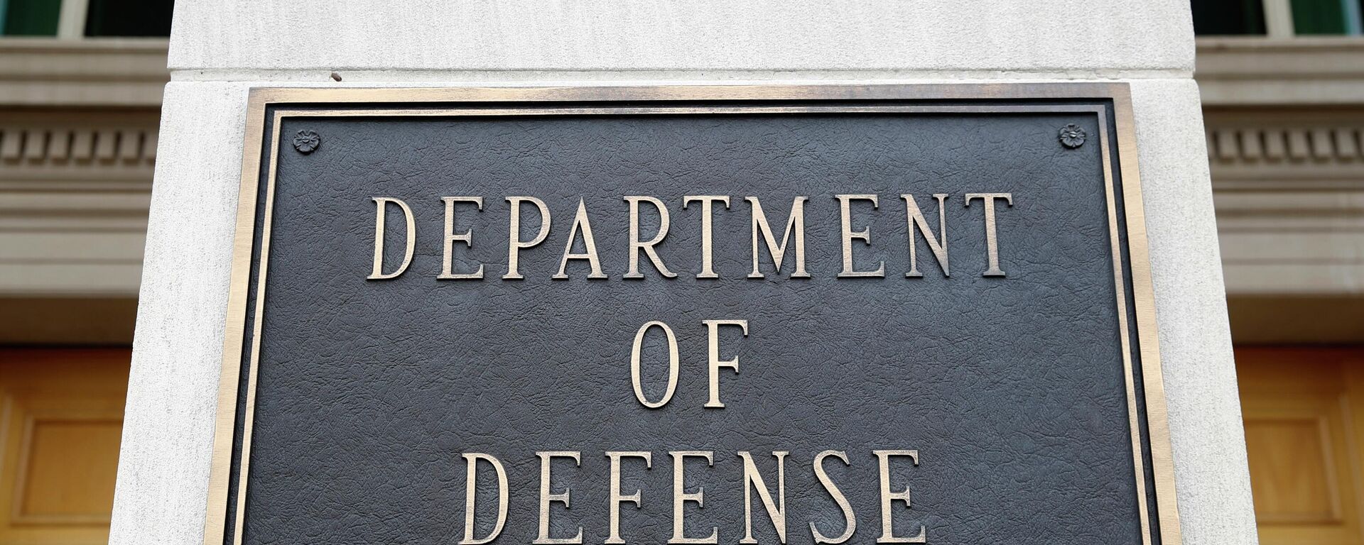 This April 19, 2019 file photo shows a sign for the Department of Defense at the Pentagon in Washington.  - Sputnik International, 1920, 20.02.2023