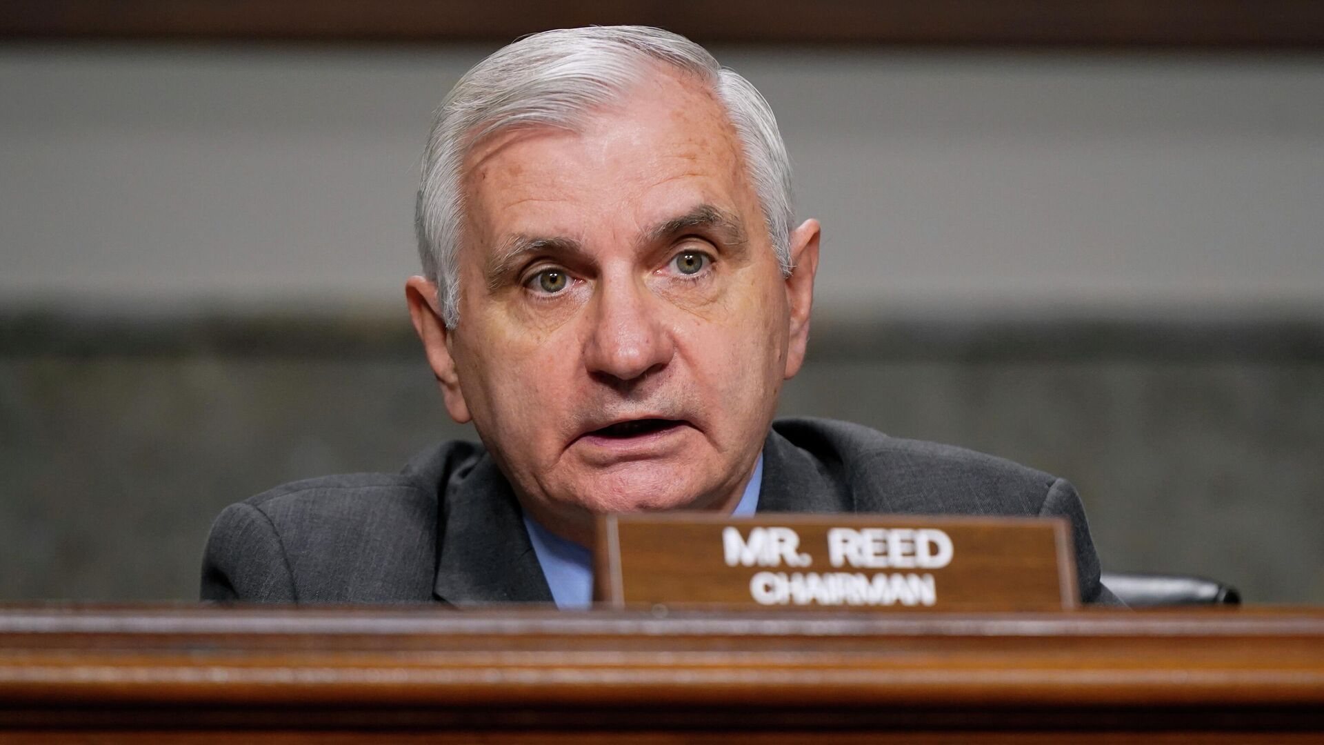 Sen. Jack Reed, D-R.I., chairman of the Senate Armed Services Committee, speaks during a hearing to review the Air Force's Defense Authorization Request for fiscal year 2023, Tuesday, May 3, 2022, on Capitol Hill in Washington. - Sputnik International, 1920, 08.09.2022