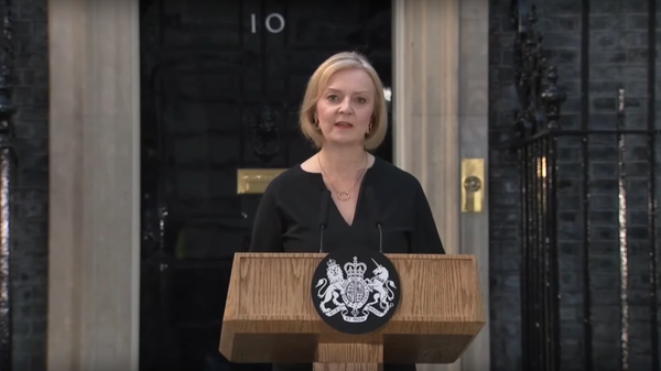 Prime Minister Liz Truss gives a speech on the passing of Queen Elizabeth II. September 8, 2022. - Sputnik International