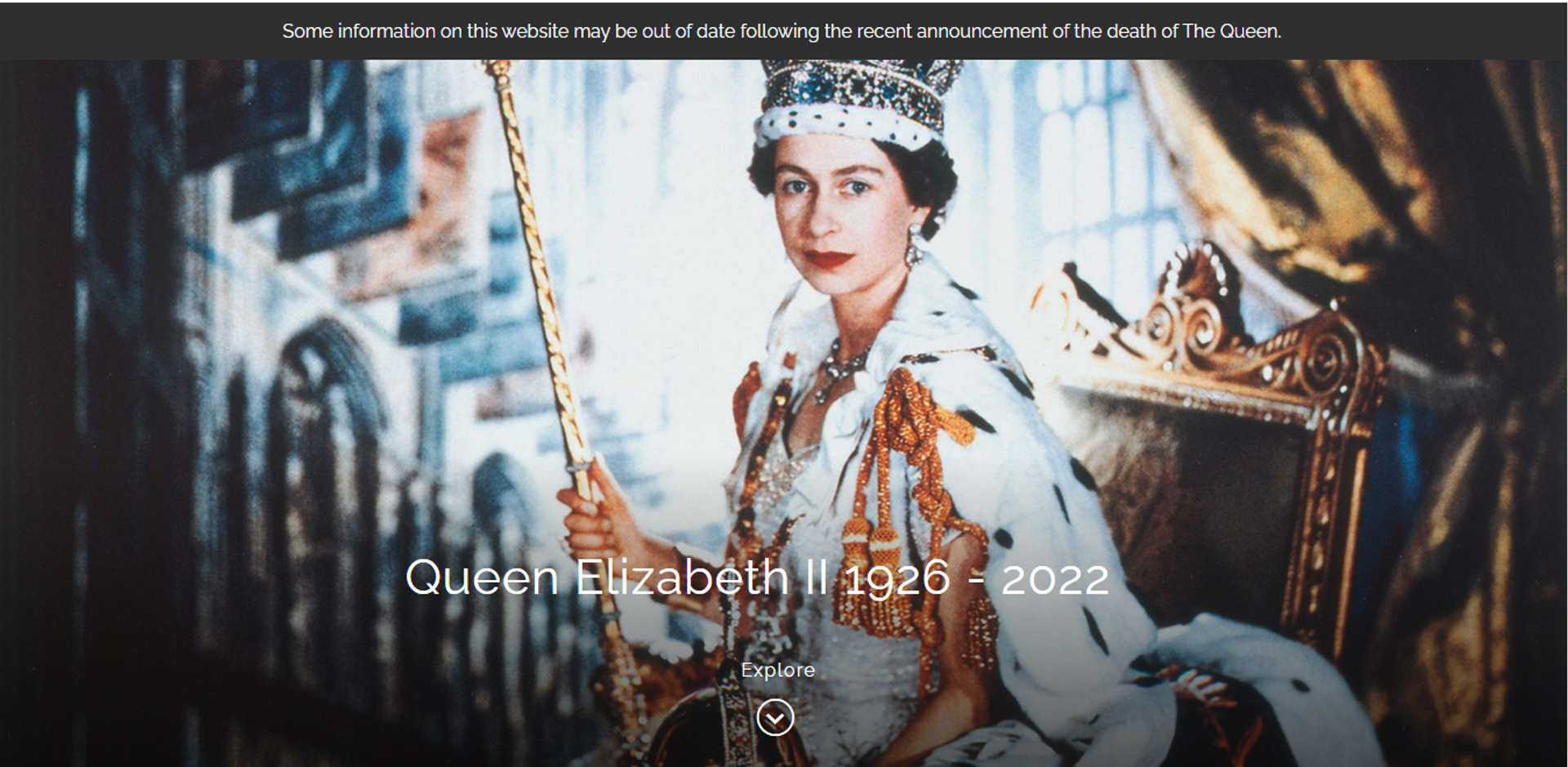 A screenshot of the UK Royal Family's website on September 8, 2022. - Sputnik International, 1920, 09.09.2022