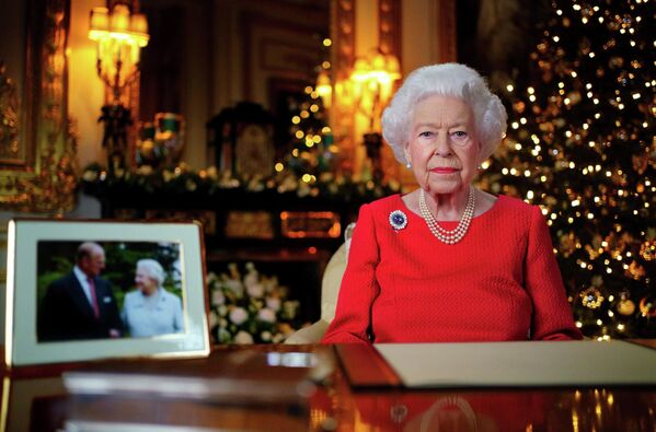 Britain&#x27;s Queen Elizabeth II records her annual Christmas broadcast at Windsor Castle, England. - Sputnik International