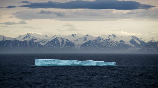 An iceberg floats past Bylot Island in the Canadian Arctic Archipelago on  July 24, 2017.  - Sputnik International