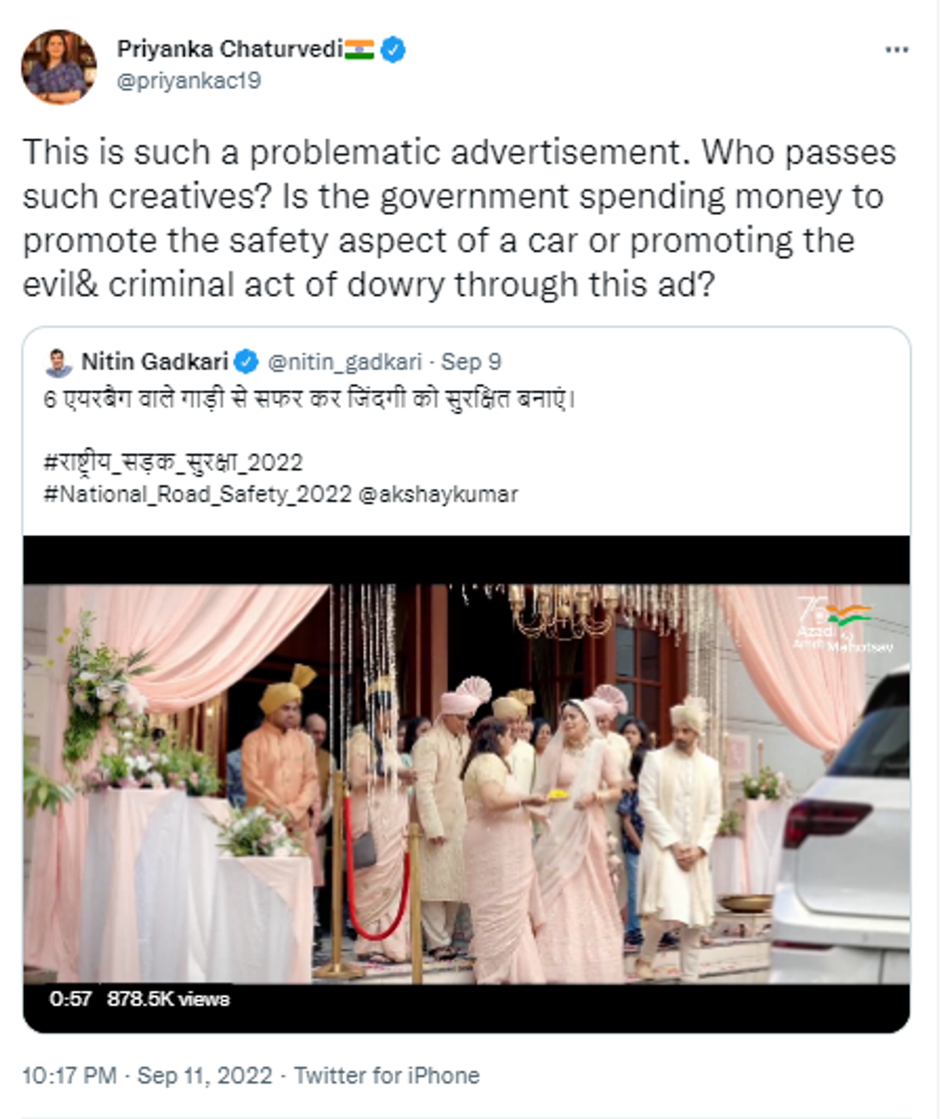 Road safety advertisement featuring Bollywood Actor Akshay Kumar faces flak for promoting dowry - Sputnik International, 1920, 12.09.2022