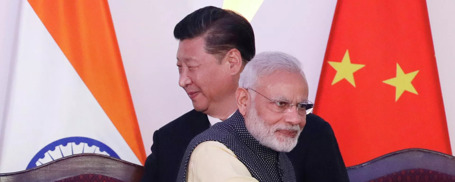 FILE- Indian Prime Minister Narendra Modi, front and Chinese President Xi Jinping  - Sputnik International, 1920, 22.10.2024