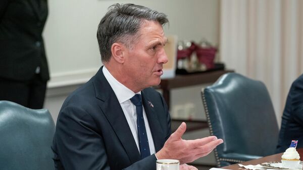 Deputy Prime Minister of Australia and Minister for Defense Richard Marles speaks during a meeting with Secretary of Defense Lloyd Austin at the Pentagon, Wednesday, July 13, 2022, in Washington - Sputnik International