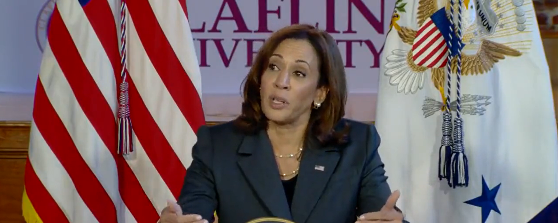 US Vice President Kamala Harris speaks at Claflin University in South Carolina on September 20, 2022. - Sputnik International, 1920, 14.12.2023